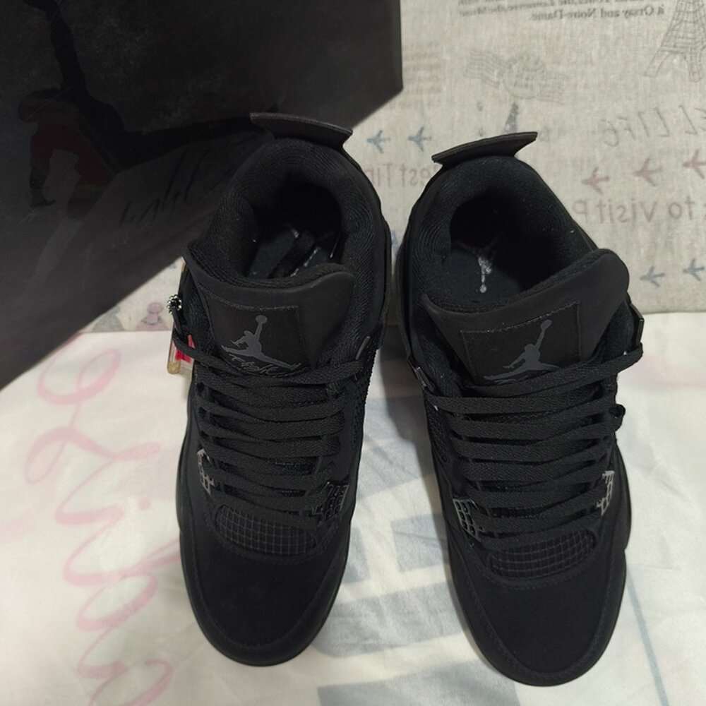 Jordan 4 All Black Basketball Shoes - Picture 10 of 10